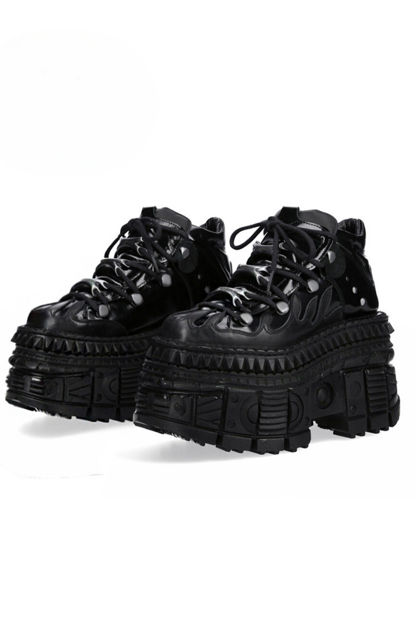 Mode Dark Fire Design Platform Shoes
