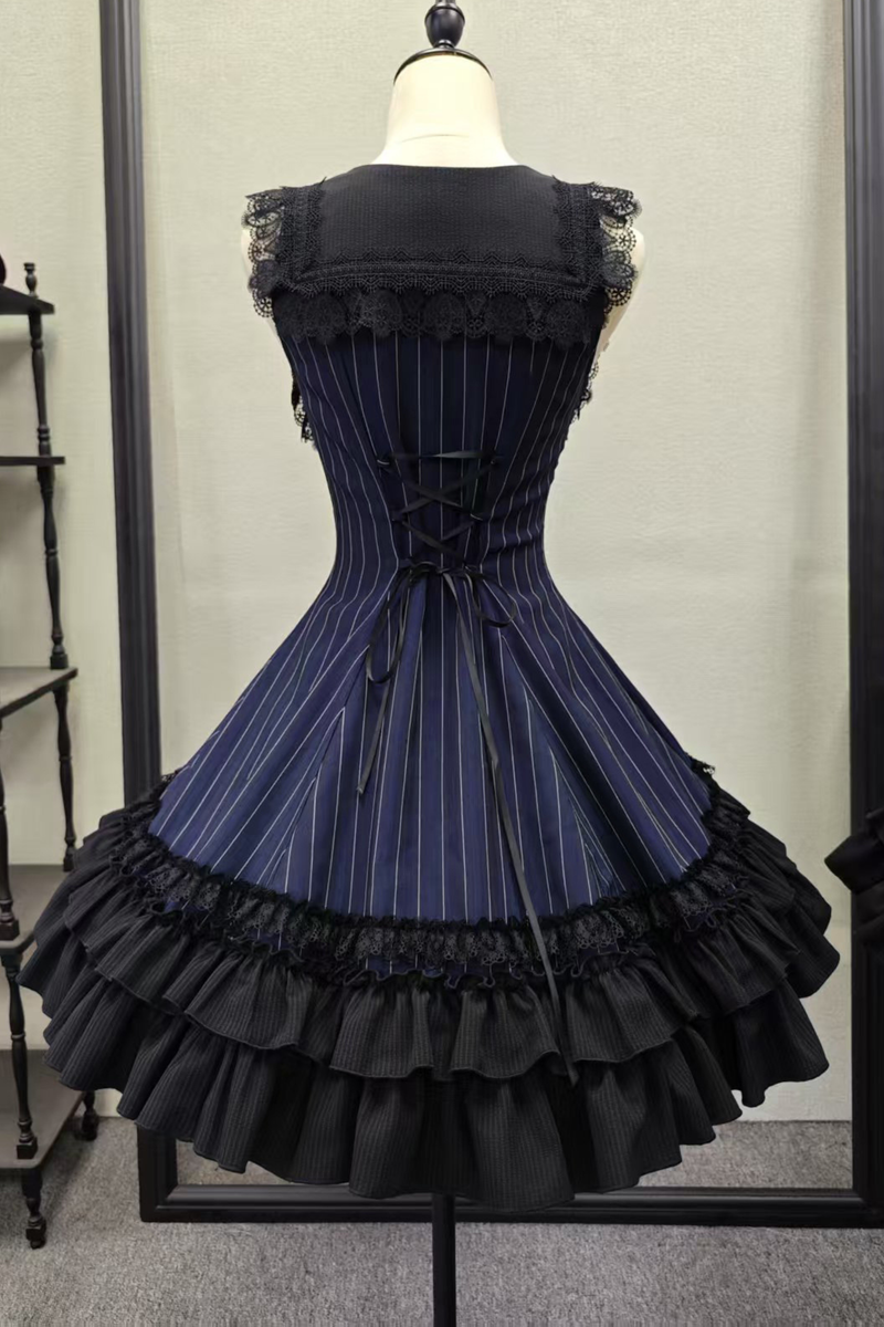 Dark Tailored Slim Gothic Lolita Dress + Outerwear