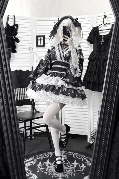 Galaxy Dark Lace Dark Kawaii Yukata