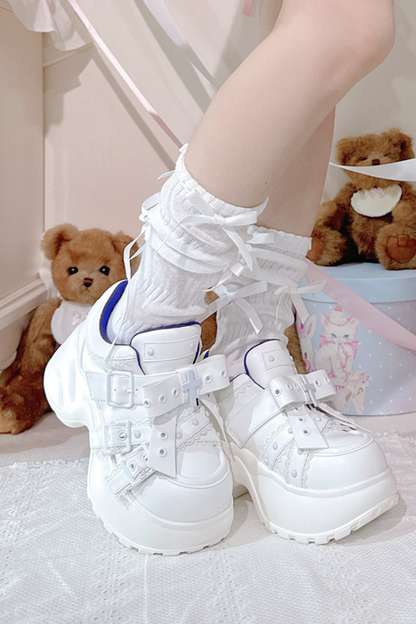 Ribbon Subculture Platform Shoes