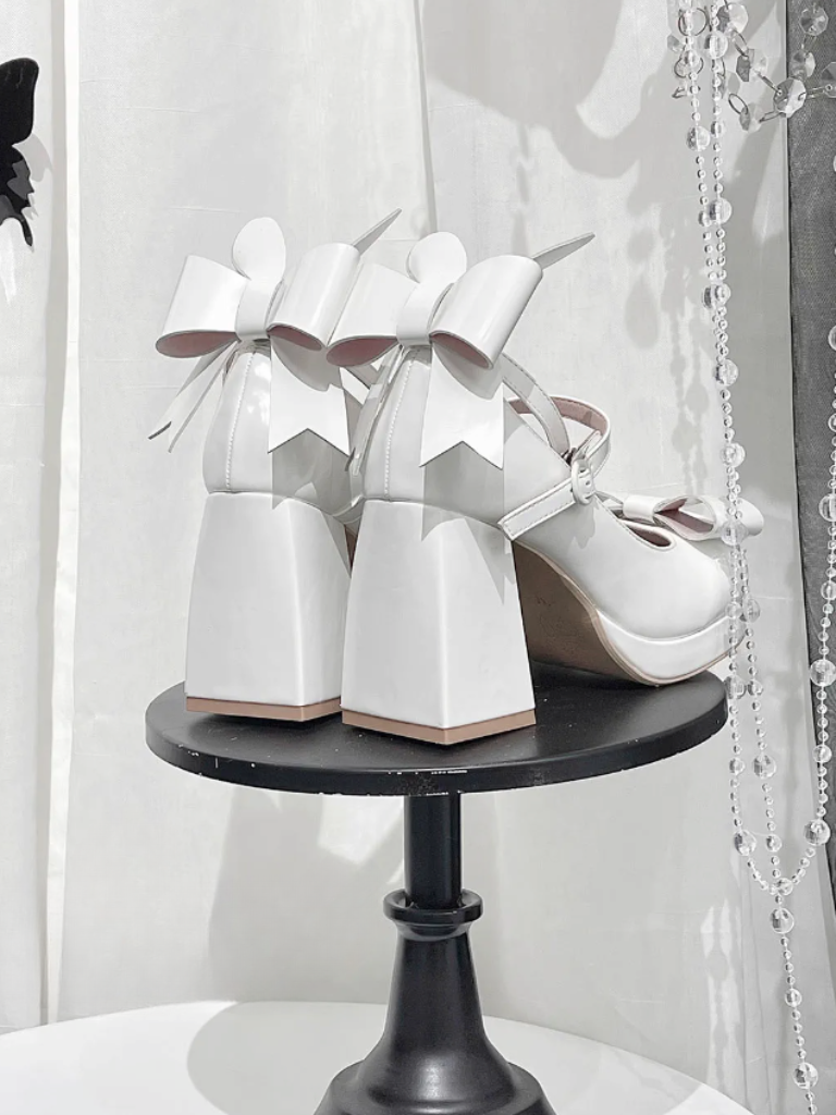 Bunny Ear Ribbon High Heels