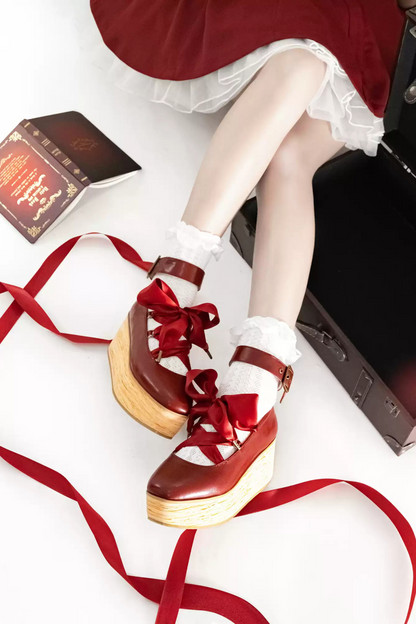 Ribbon Platform Lolita Shoes