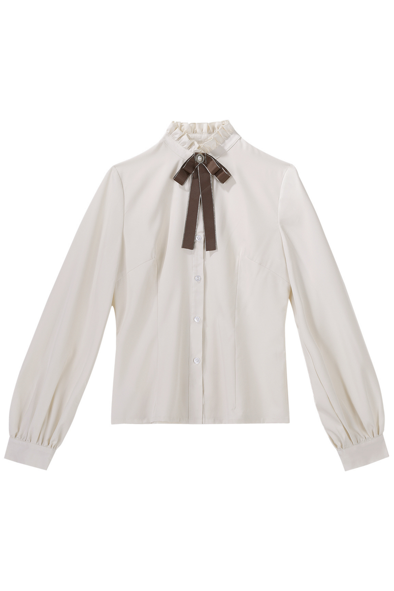 Retro Long Coat + Skirt + Shirt + Vest