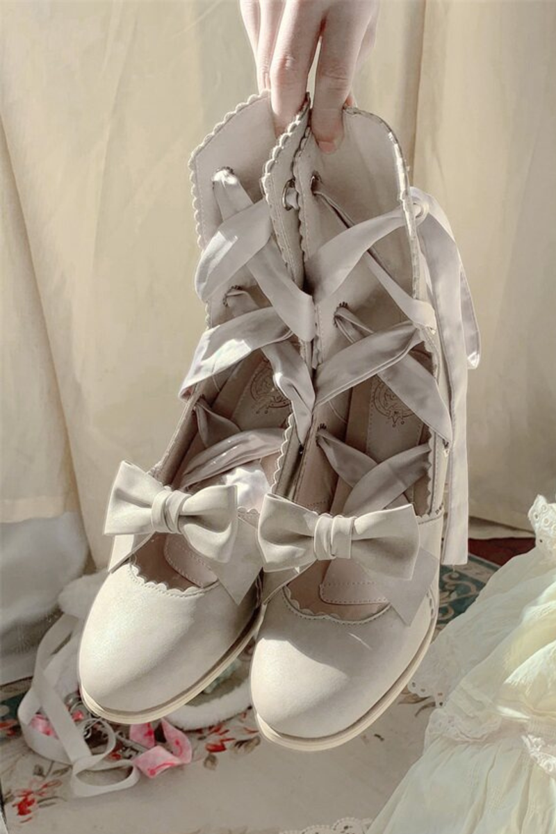 Lace-up Retro Lolita Shoes