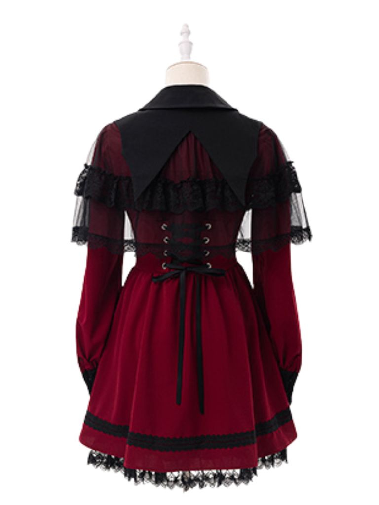 Vampire Princess Sp Dress + Corset Tulle Lace Skirt