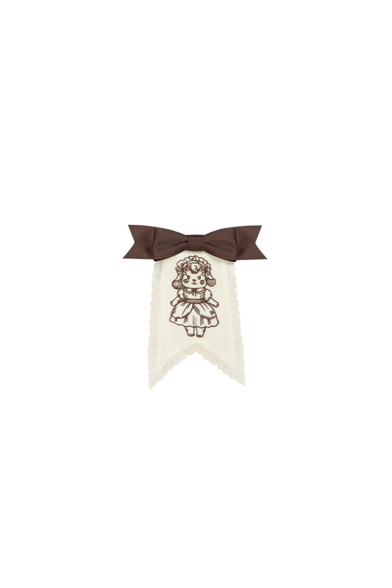 Doll Fairytale Lolita Dress + Bow Brooch + Belt + 2way Embroidery Brooch