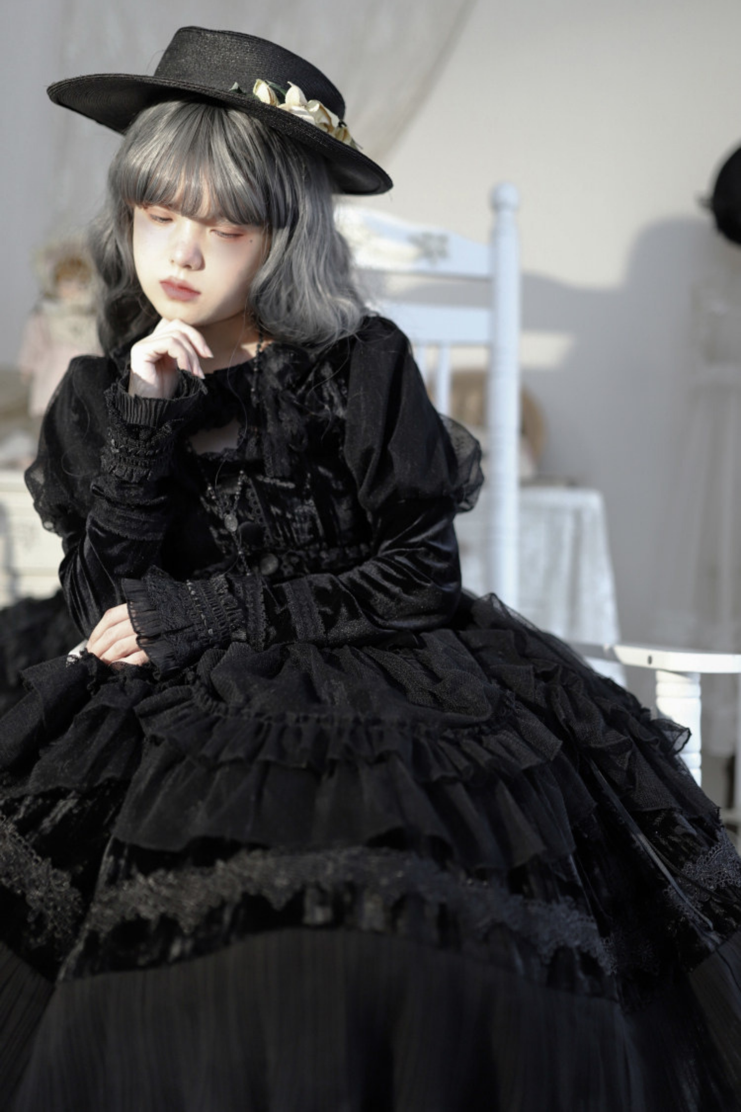 Gothic Doll Lolita Dress + Short Jacket