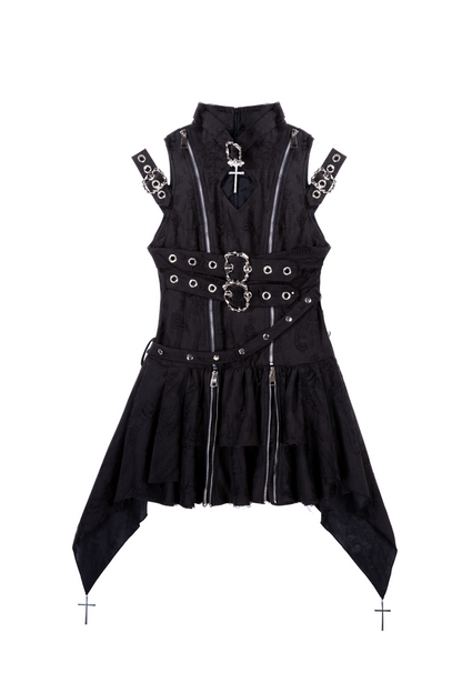 [pre-order] Dark Gothic Style Sleeveless Dress + Belt