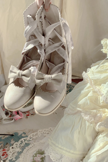 Ribbon Lace-up Lolita Shoes