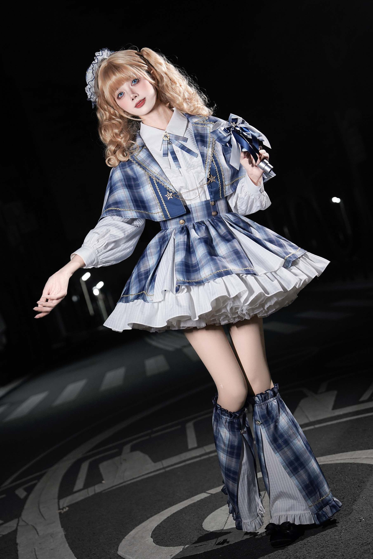Starlight Idol Cosplay Cape + Shirt + Skirt + Leg Warmers