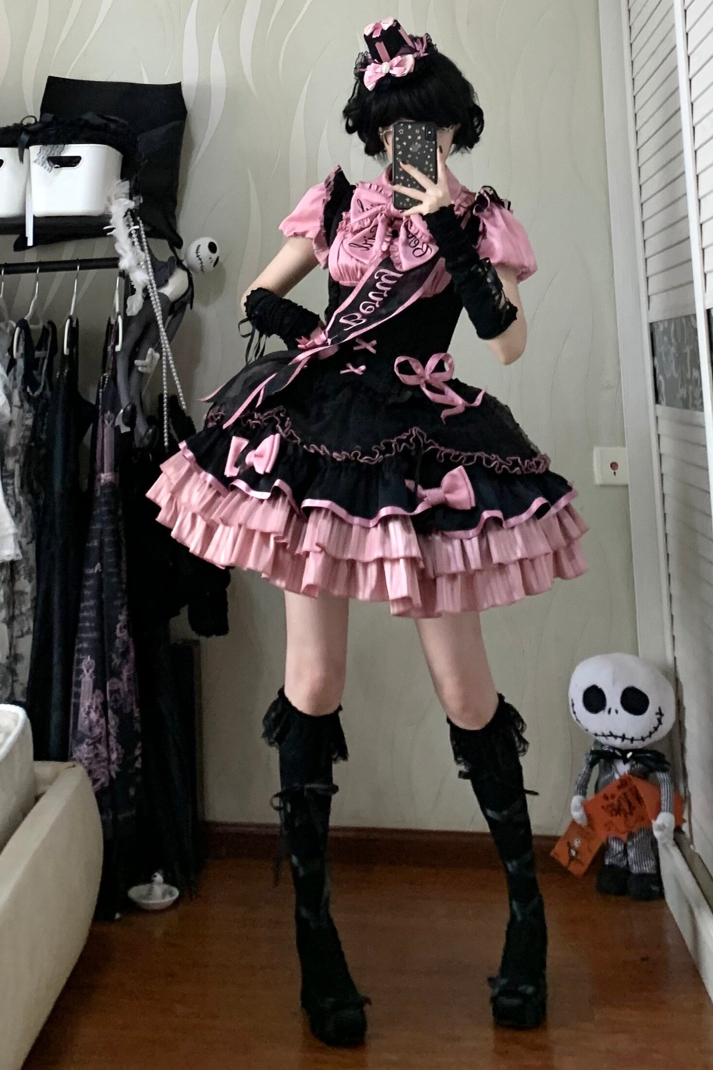 [pre-order Deadline: March 10] Candy Heartbeat Lolita Shirt + Jumper Skirt + Hat + Ribbon