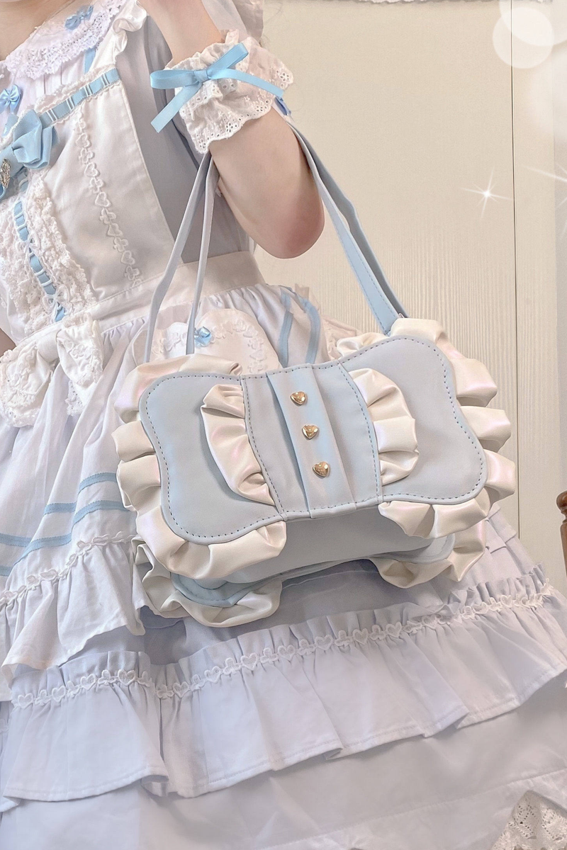 Cream Ribbon Mini Crossbody Bag