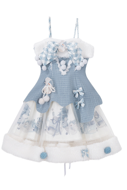 Snow Island Lolita Dress + Top + Shawl