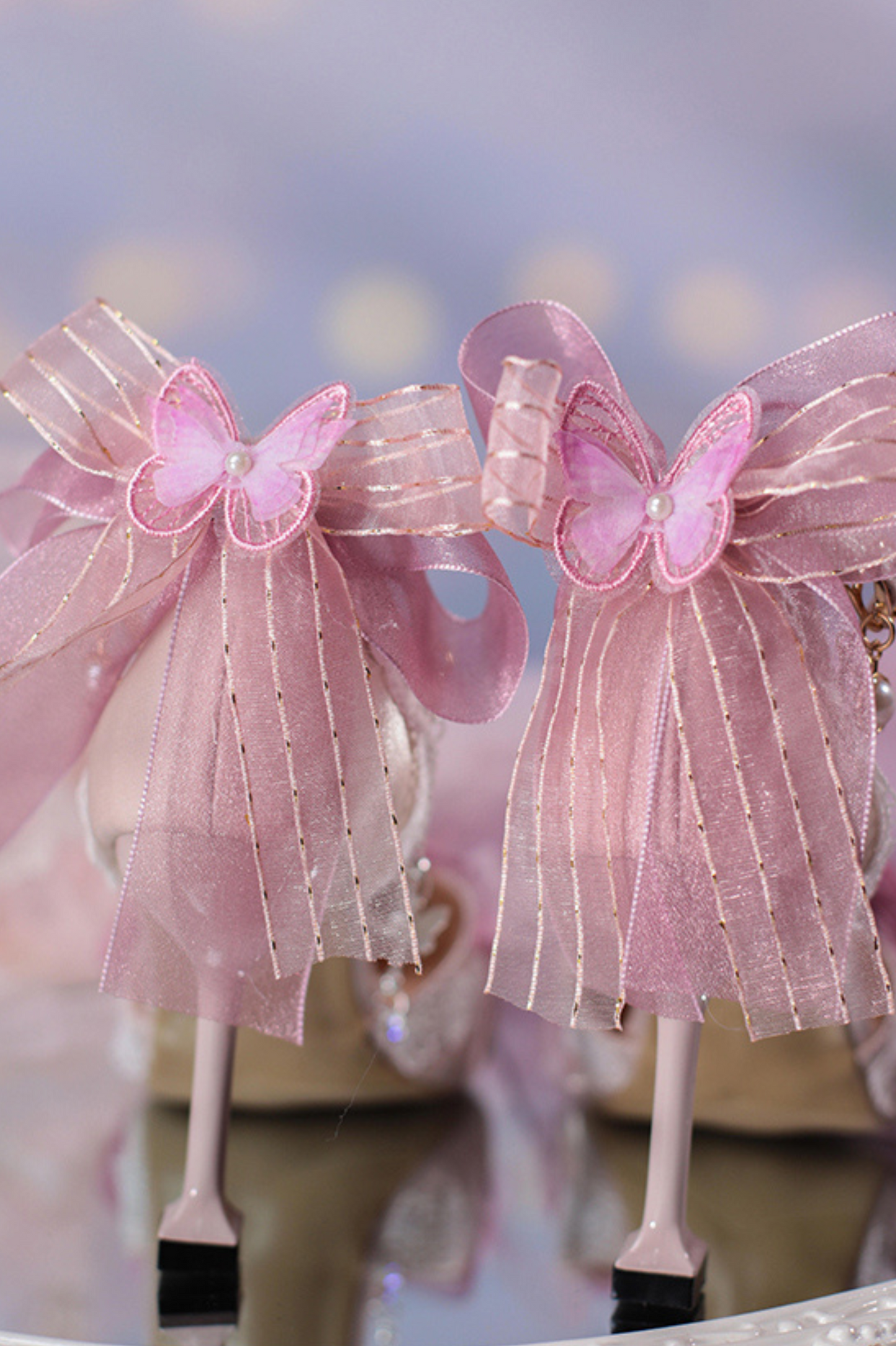Sheer Light Chain Lolita Stiletto Pumps