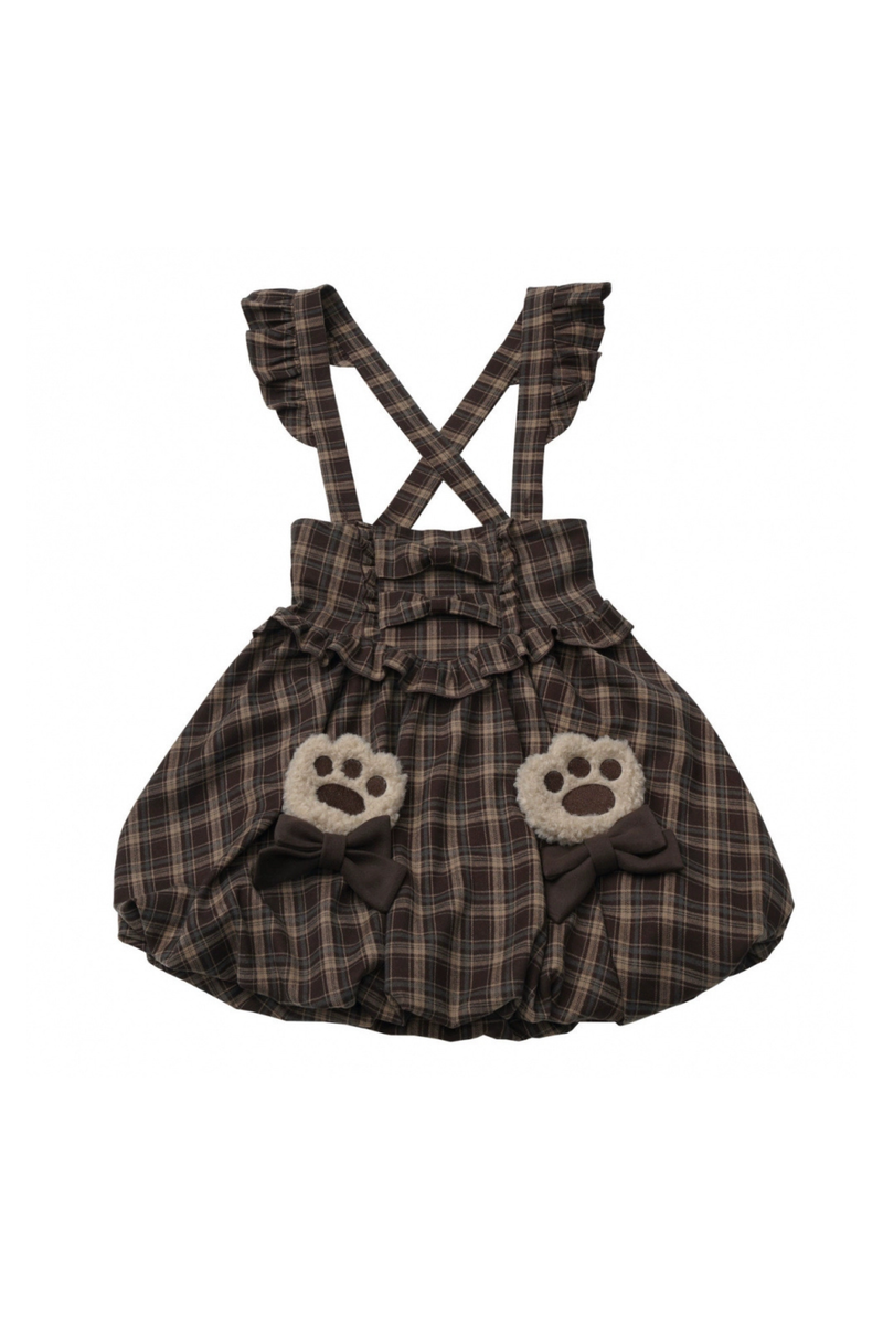 Velvet Bear Hooded Cape + Top + Suspender Skirt + Leg Covers