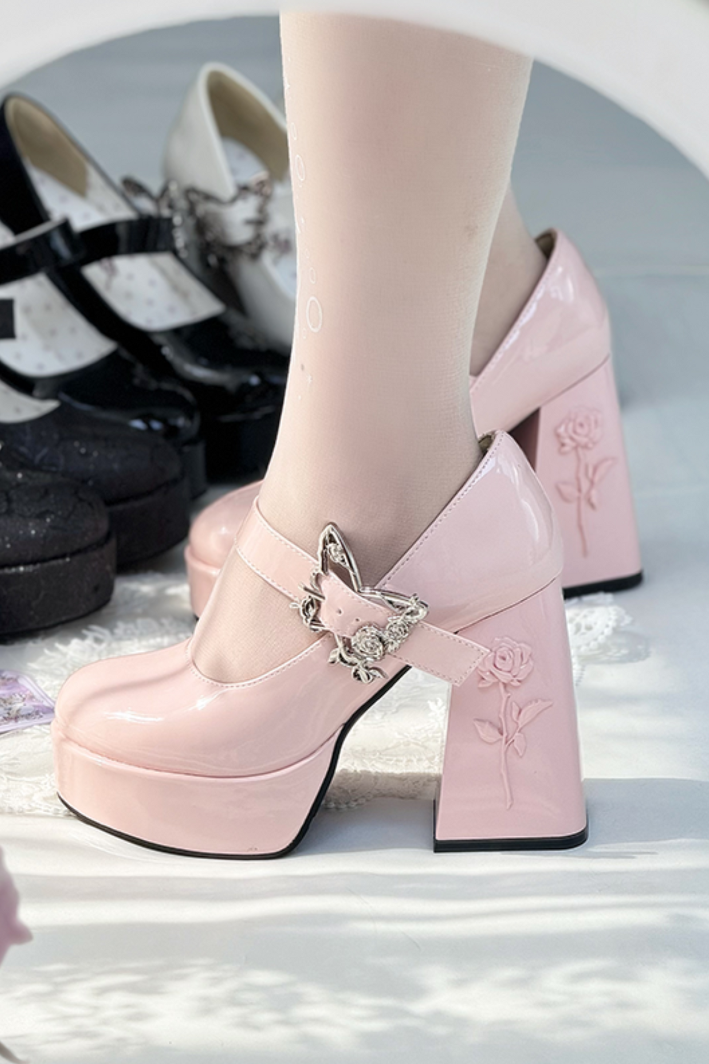 Floating Dreamland Platform Block Heel
