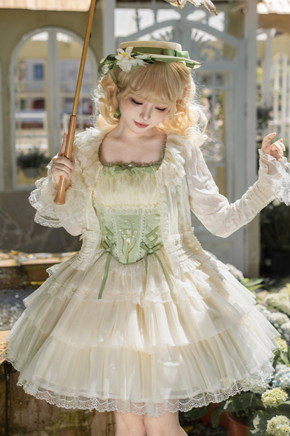 Flying Jupiter Lolita Jumper Skirt + Cardigan + Hat