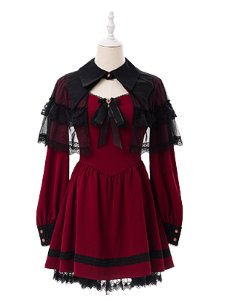 Vampire Princess Sp Dress + Corset Tulle Lace Skirt