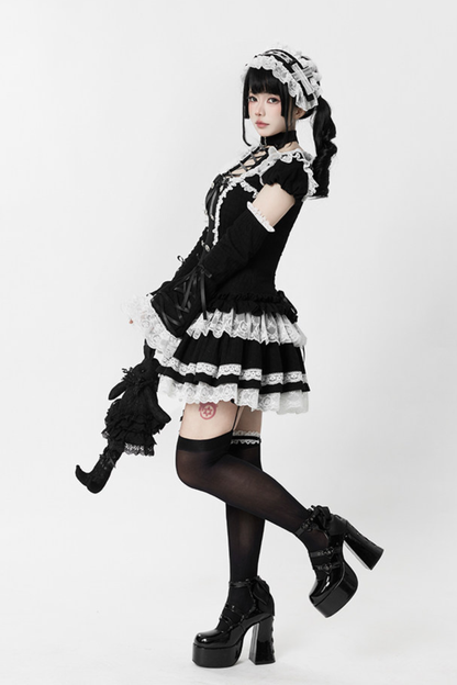 Gothic Doll Dress + Pants + Hairband