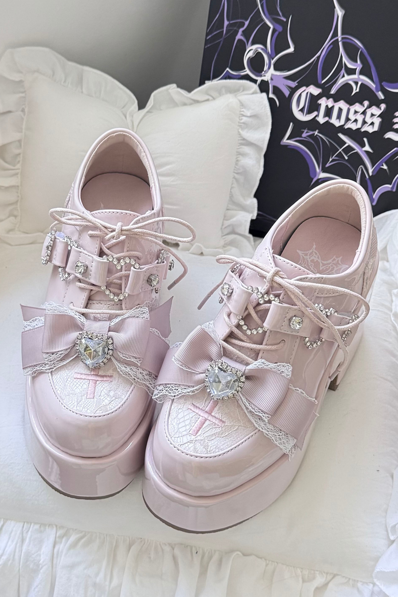 Dark Sweet Love Ribbon Shoes