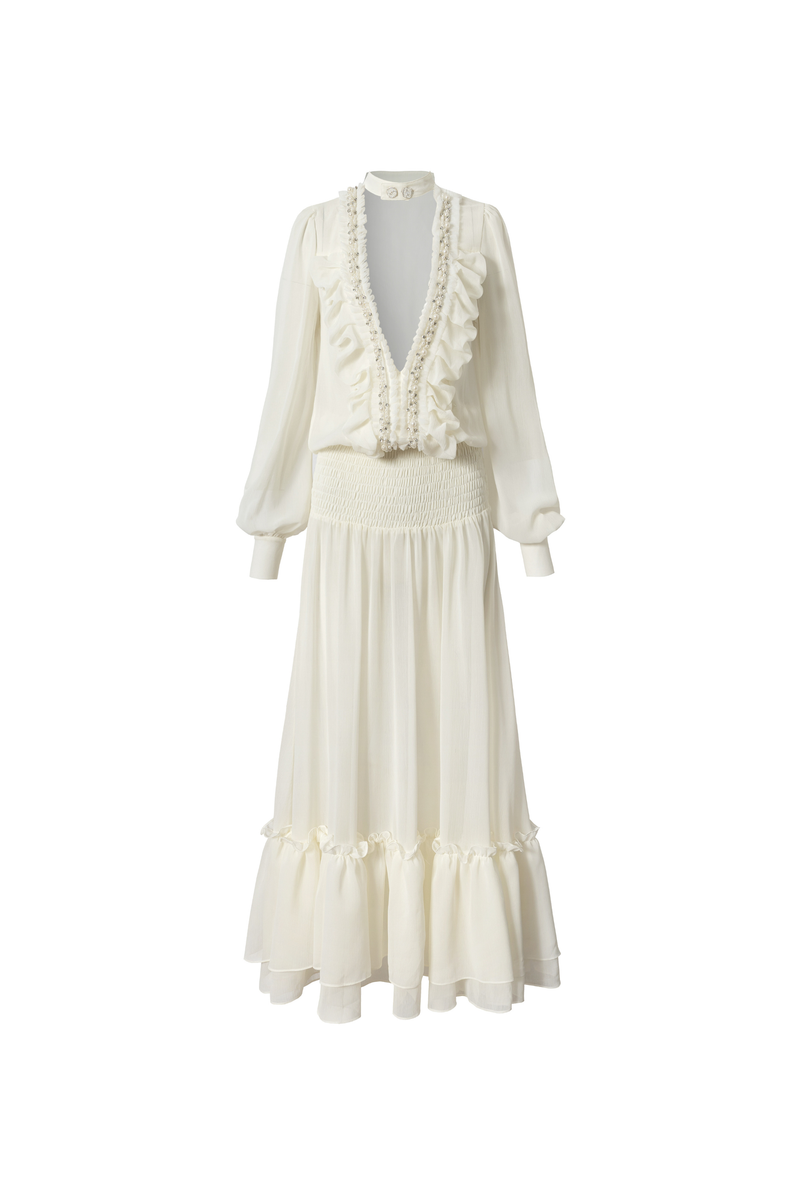 Modern Chiffon Y2k Long Dress