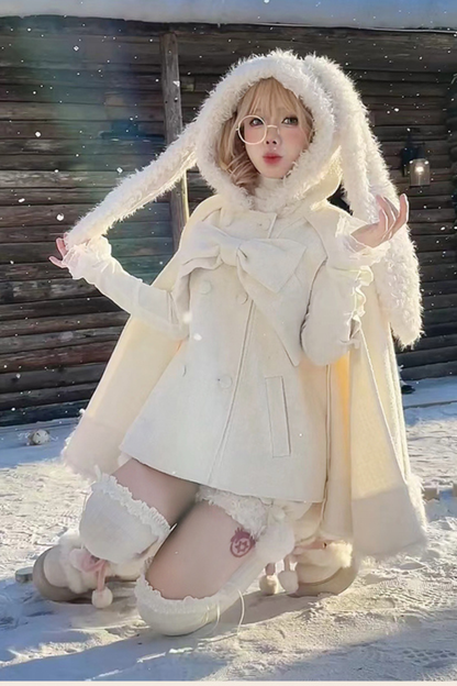 Animal Tweed Coat + Boa Shorts