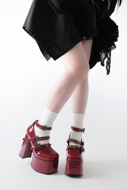Cross Butterfly Punk High Heels