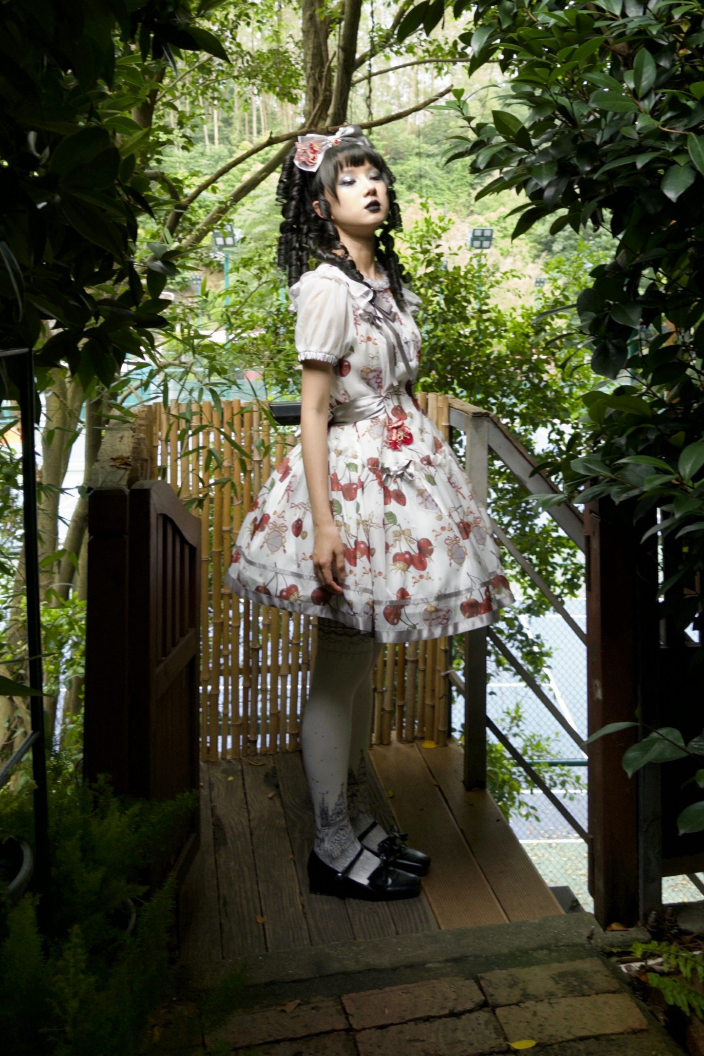 Retro Antique Cherry Sweet Lolita Dress + Jumper Skirt