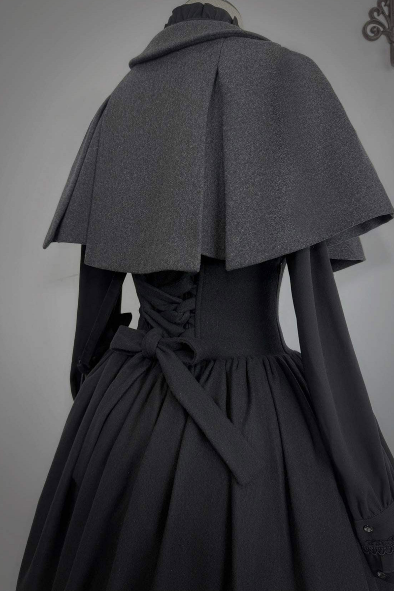 British Detective Lolita Coat + Cape + Skirt + Shirt + Bag + Brooch + Hat + Beret + Necklace