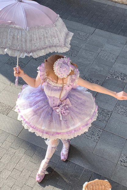 [pre-order] Ballet Style Dress + Hat + Headband + Ribbon Tail