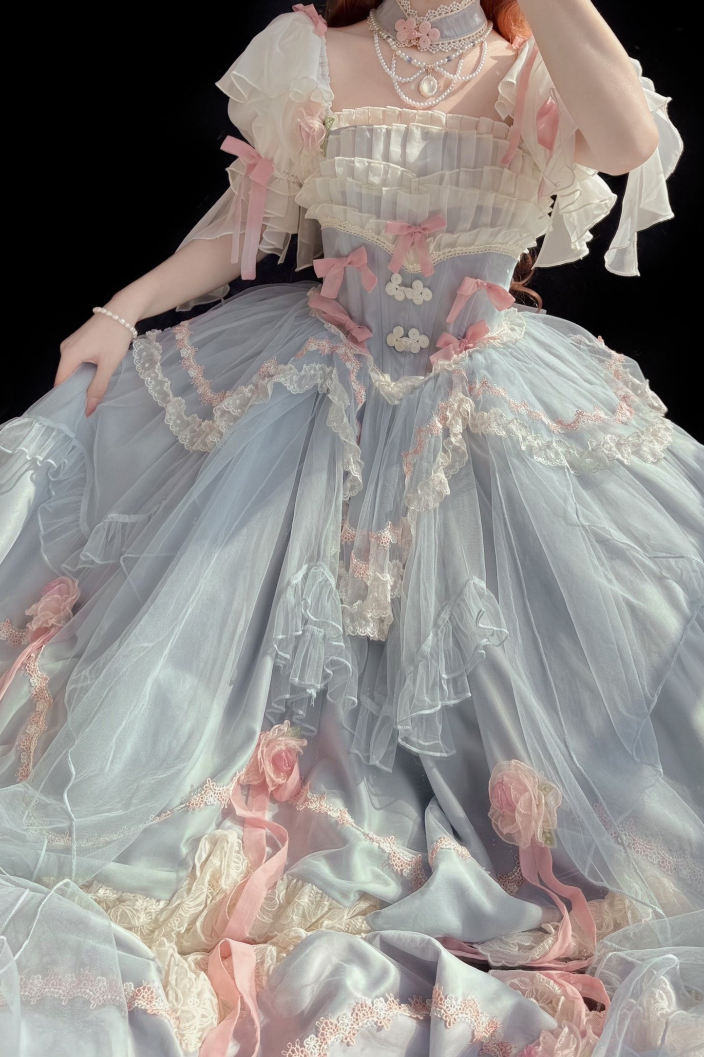 Sweet Princess Dress + Train + Veil + Accessories