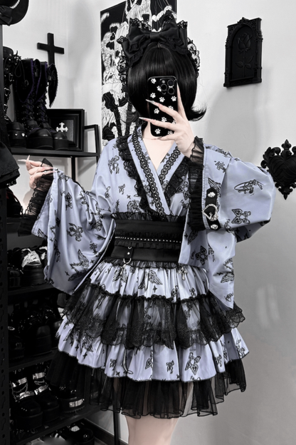 Galaxy Dark Lace Dark Kawaii Yukata