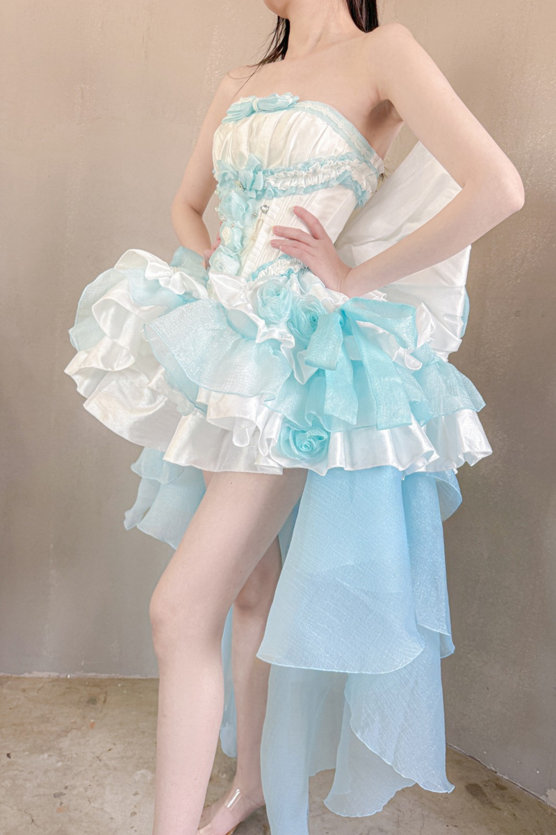 [pre-order] Paraiba Tourmaline Rose Long Tail Beauty Dress Set