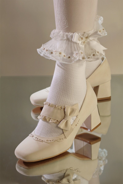 Butterfly Mid Heel Lolita Shoes