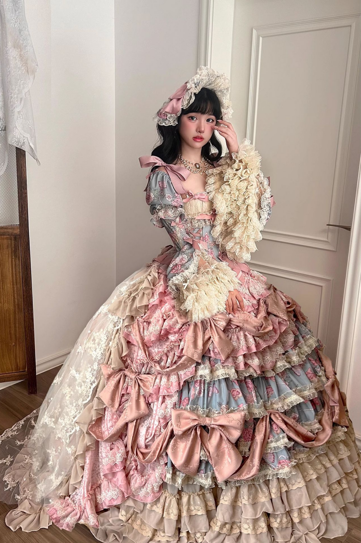 Jewel Rose Flower Marriage Lolita Set
