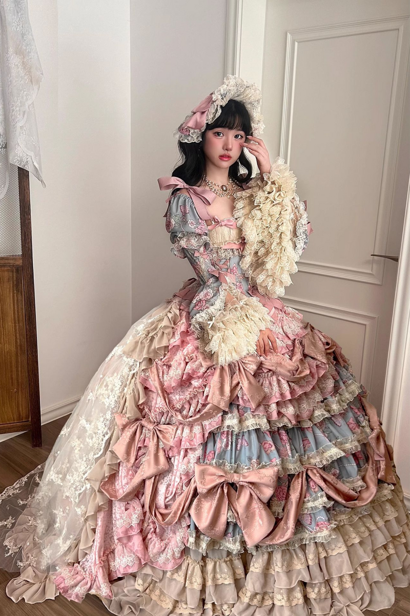 Jewel Rose Flower Marriage Lolita Set