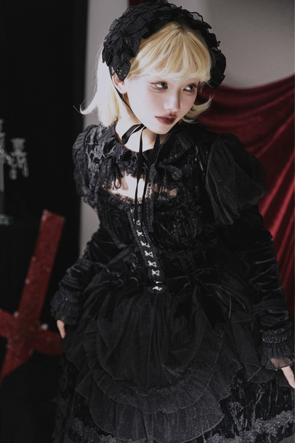 Gothic Doll Lolita Dress + Short Jacket