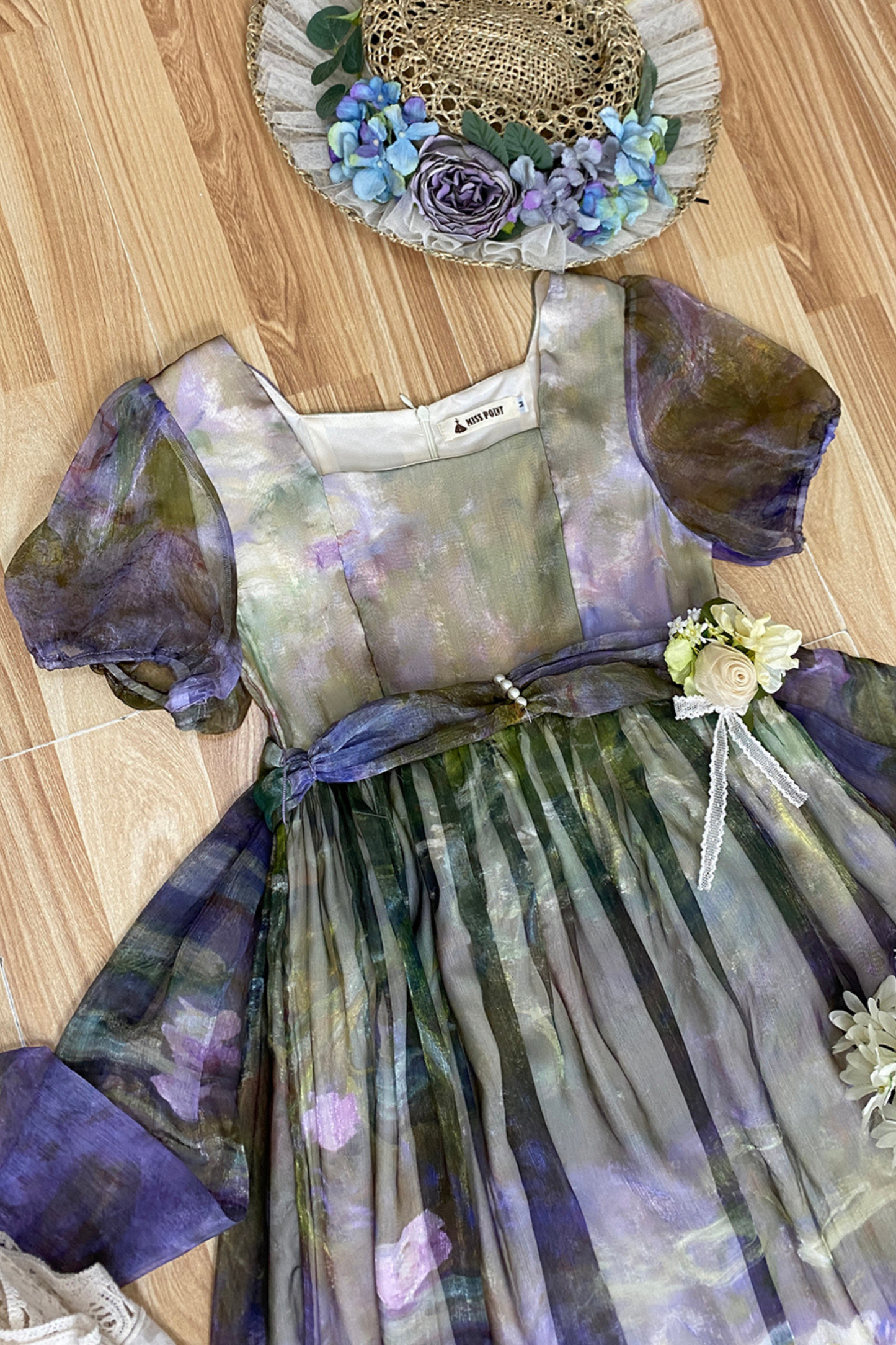 Marble Art High Waist Mark Lolita Dress