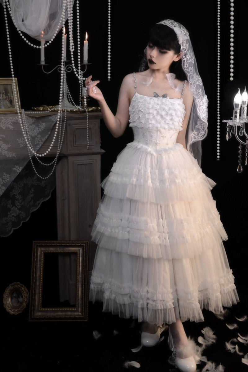 Lace Swan Lolita Camisole Dress