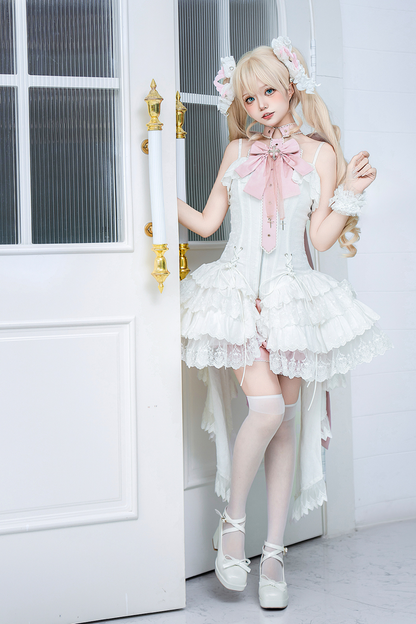 Ribbon Ballet Light Suspender Lolita Skirt Set
