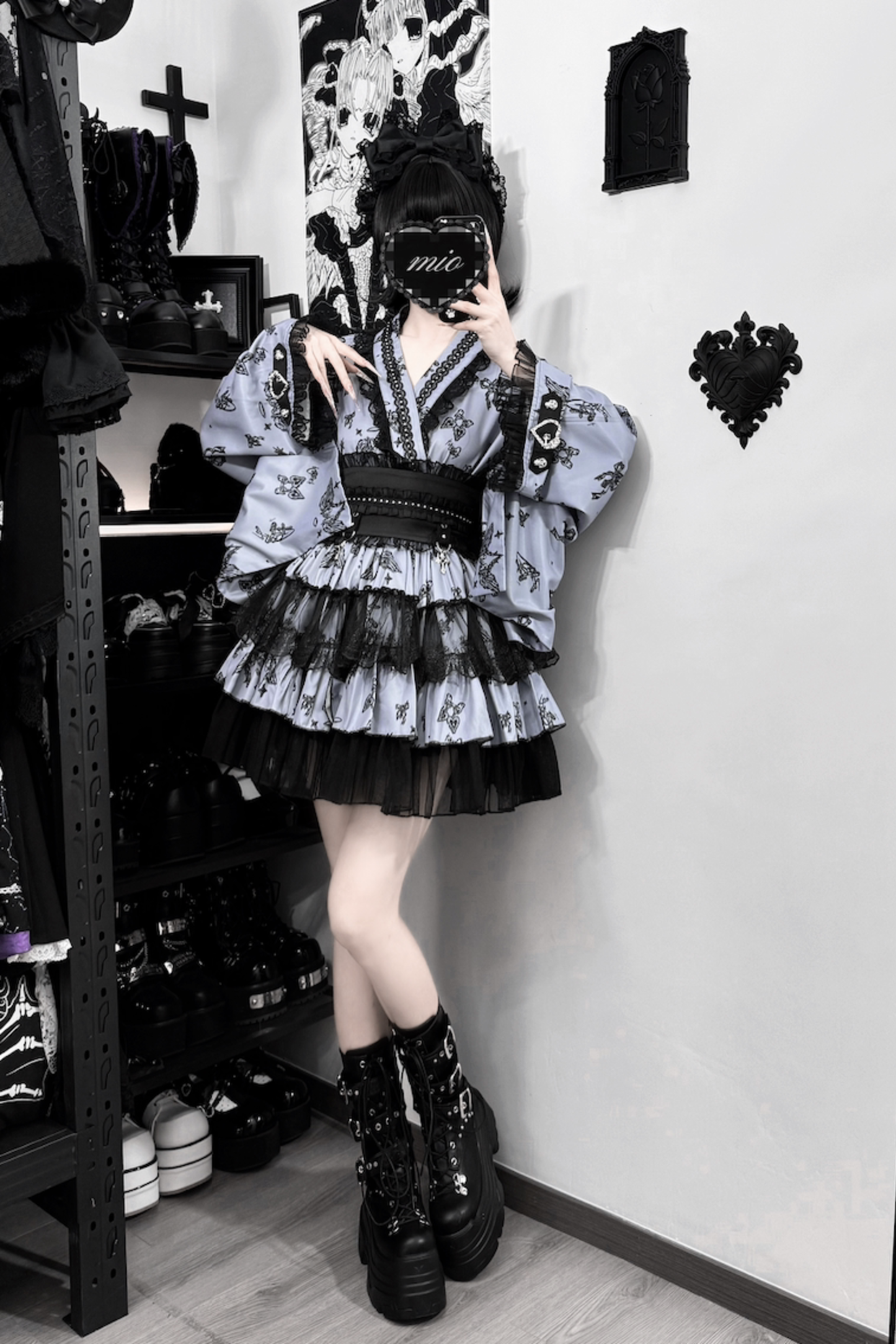 Galaxy Dark Lace Dark Kawaii Yukata