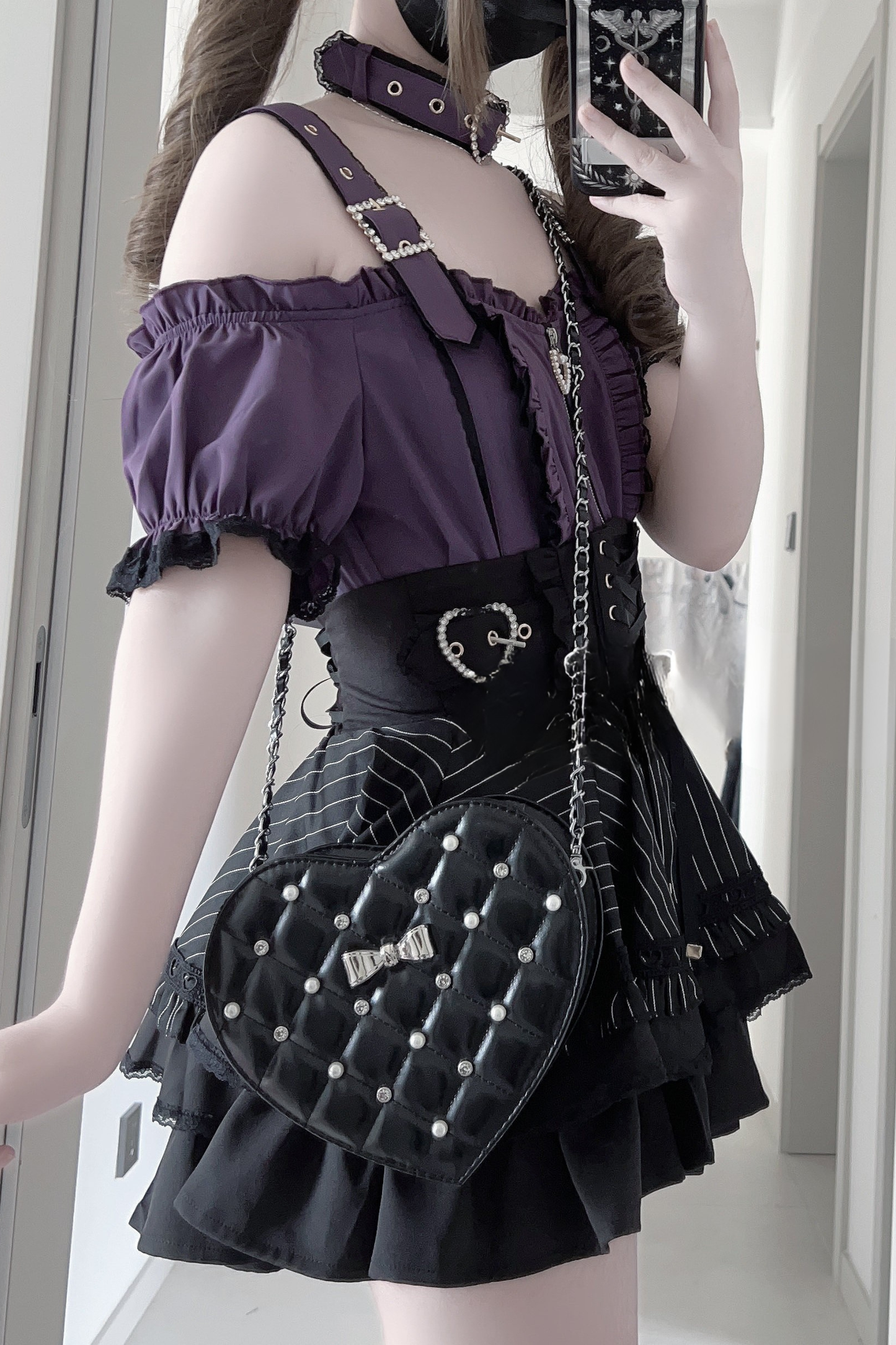 Pearl Quilted Sweetheart Bag