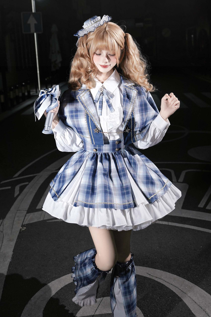 Starlight Idol Cosplay Cape + Shirt + Skirt + Leg Warmers