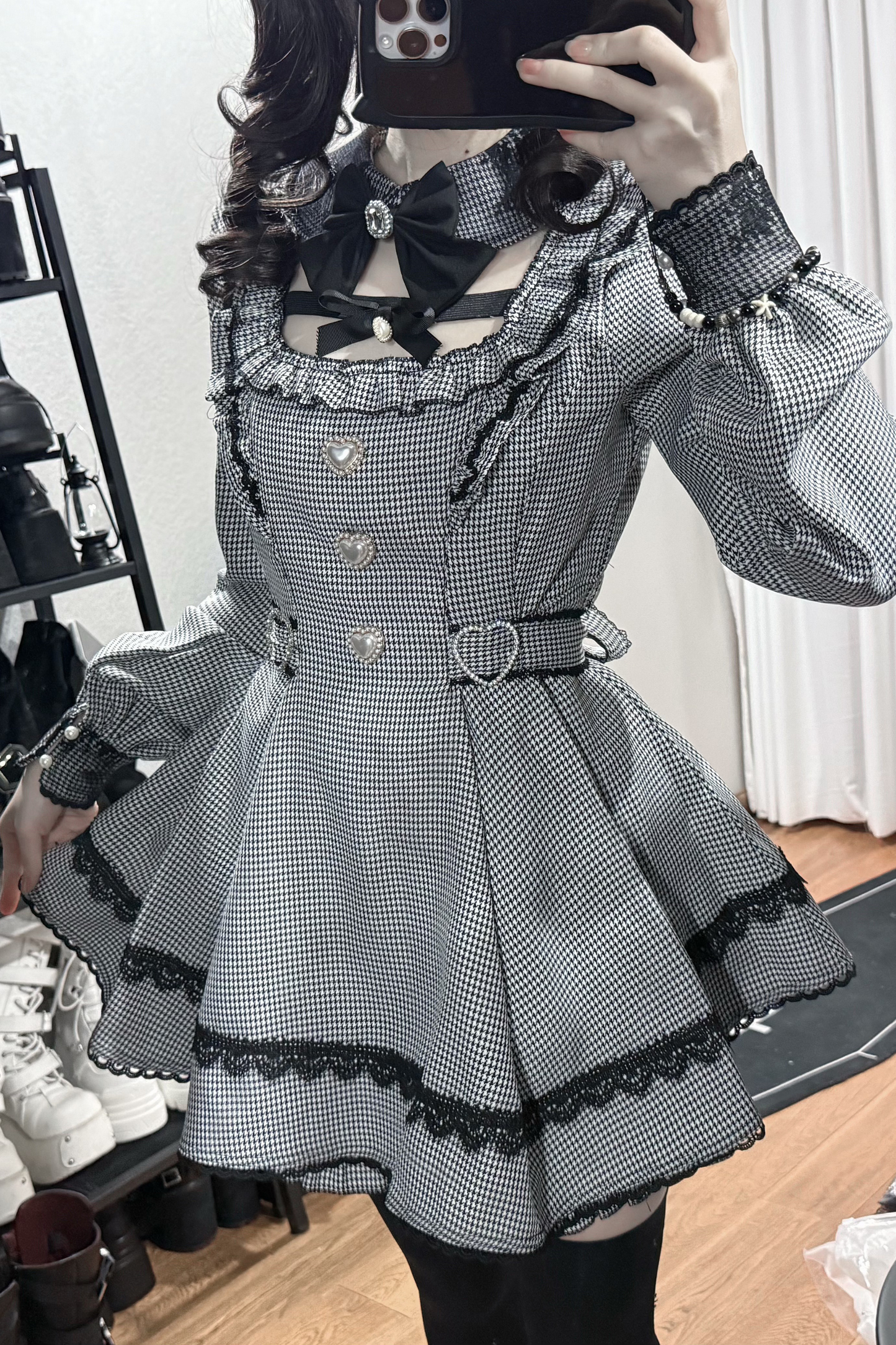Plaid Dark Jirai Dress + Shorts