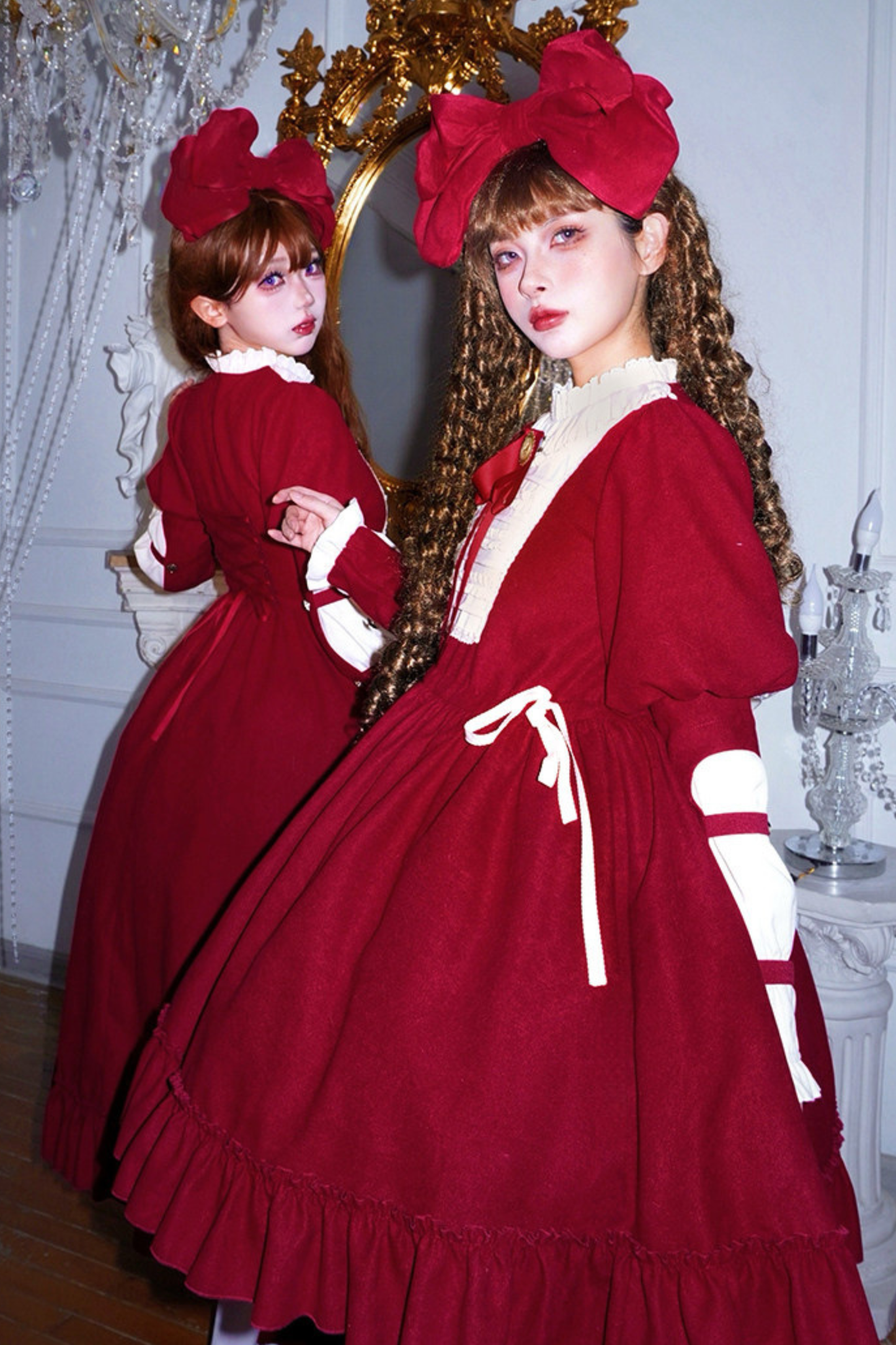 Lace Ruffle Lolita Dress + Bow