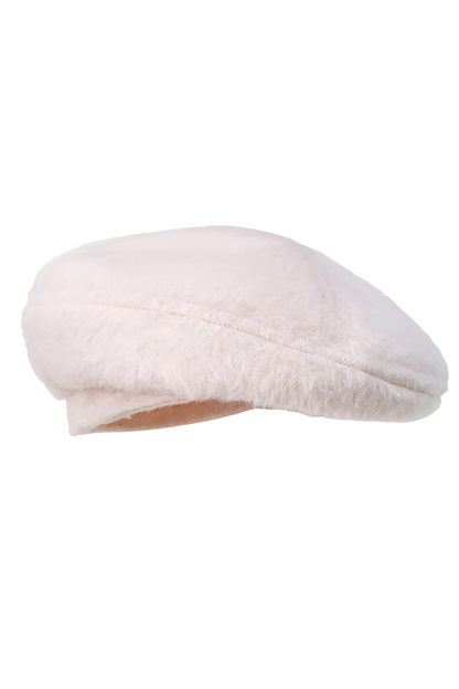 Sweet Girly Ribbon Flared Coat + Fur Collar + Shirt + Skirt + Beret
