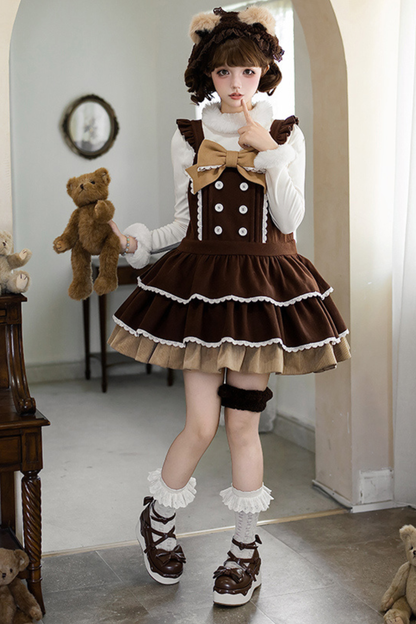 Doll Lolita Dress + Top + Animal Leg Loops + Animal Headband