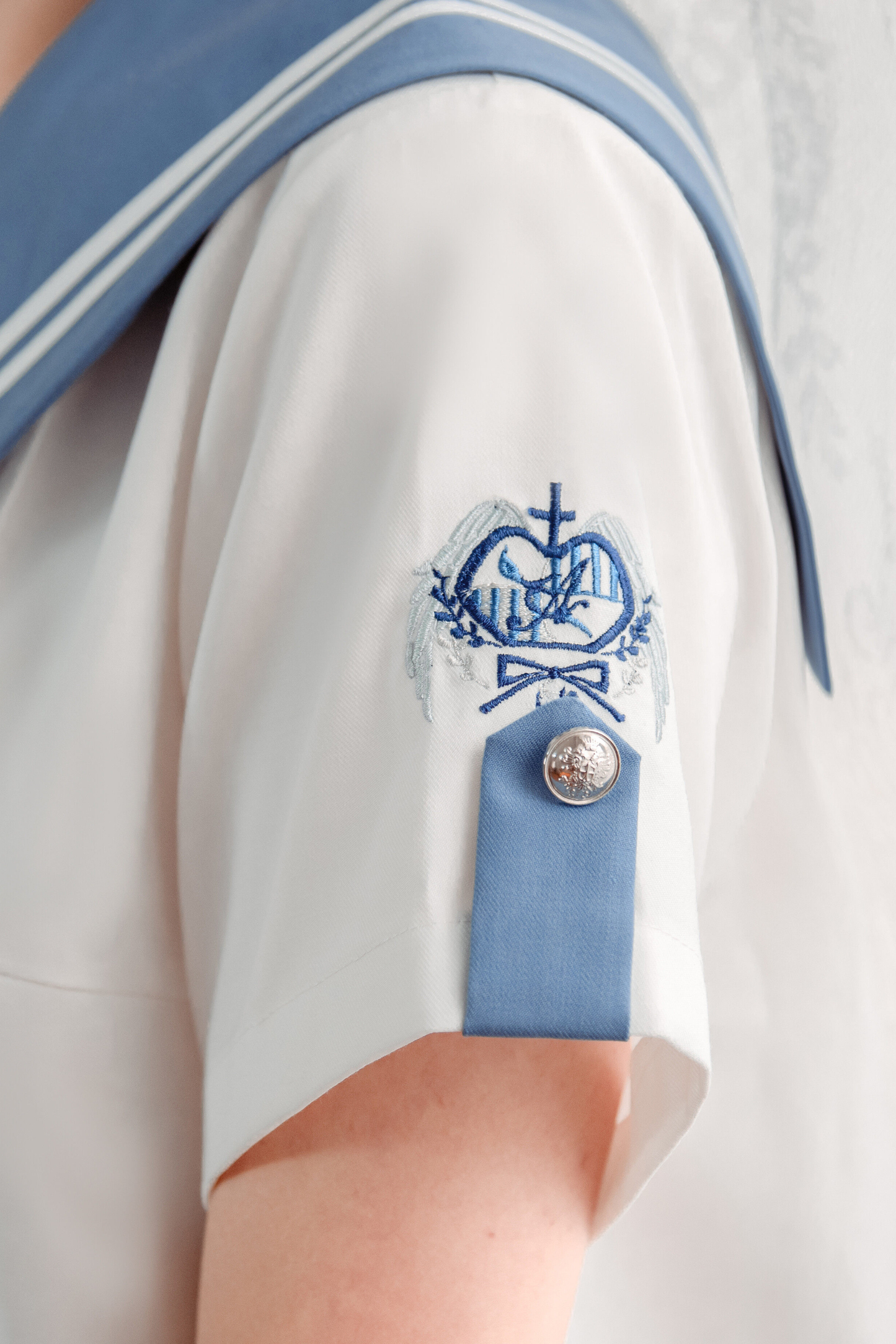 Retro College Sailor Shirt + Ribbon + Skirt