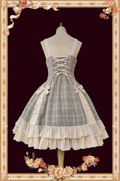 Multi-color Backlight Memoirs Slim Bowknot Sleeveless Ruffle Classic Lolita Dress