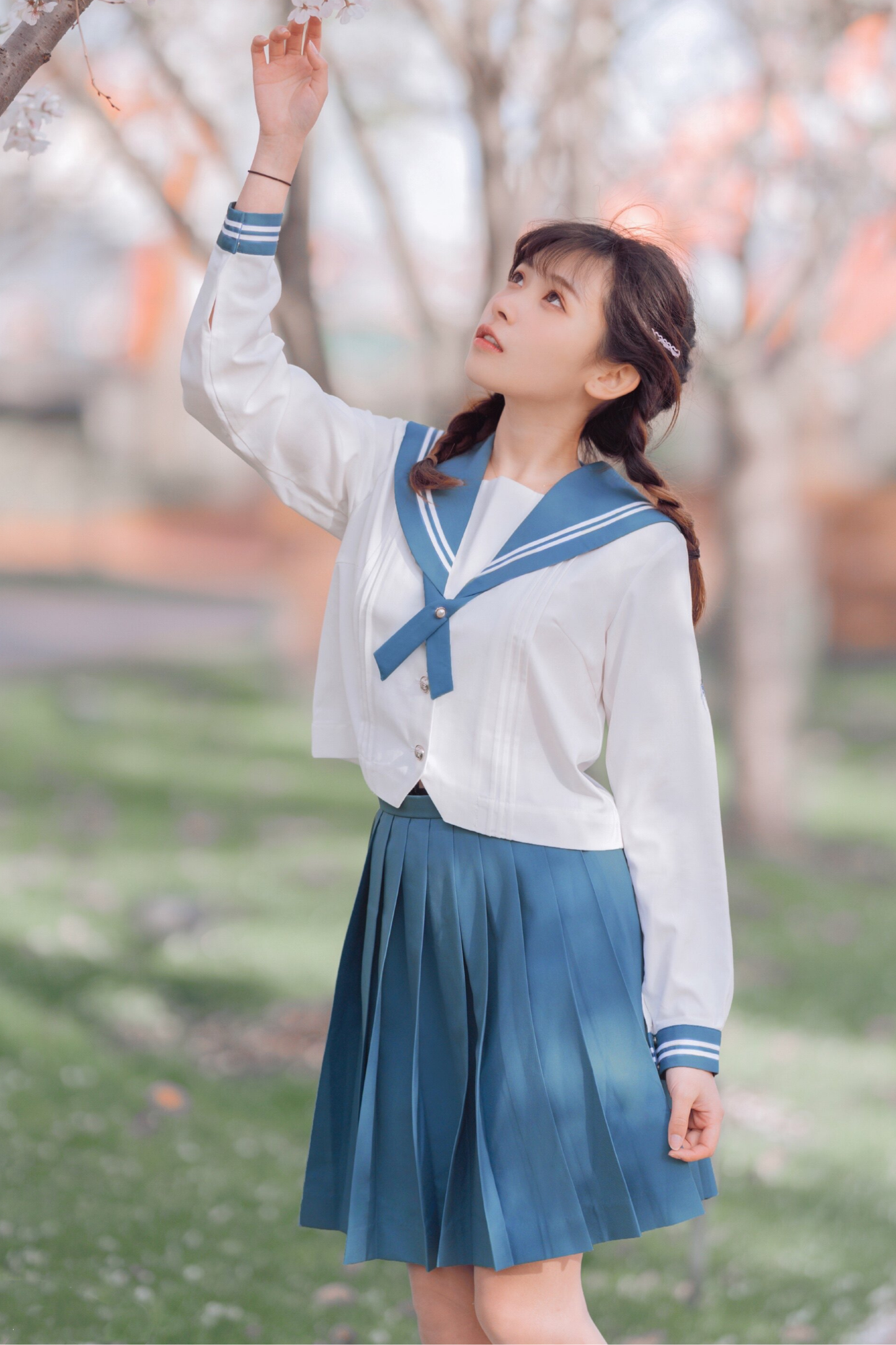 Retro College Sailor Shirt + Ribbon + Skirt